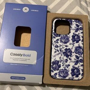 Casely Blue Floral IPhone 15 pro max Case